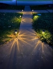 La voie solaire de 2 RVB allume la lumière en verre extérieure de LED imperméable pour le passage couvert de pelouse de yard