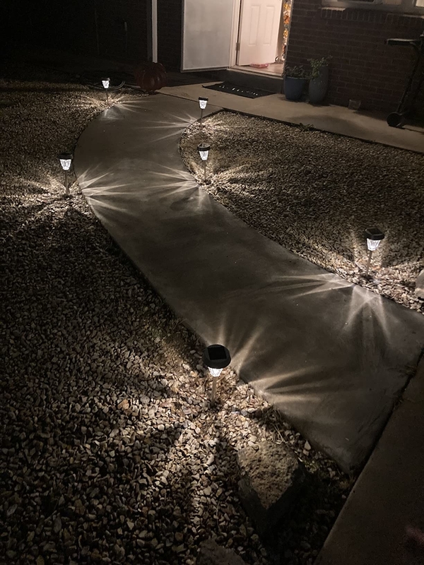 La voie solaire de 2 RVB allume la lumière en verre extérieure de LED imperméable pour le passage couvert de pelouse de yard