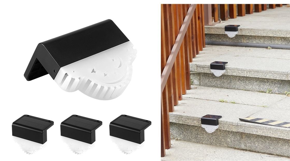 Le jardin solaire de forme de vitesse allume la lampe colorée de barrière d'escalier de la lumière RVB de barrière de LED