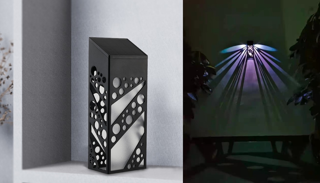Lumières solaires imperméables LED extérieure du mur IP65 allumant la lumière résistante UV de jardin de barrière