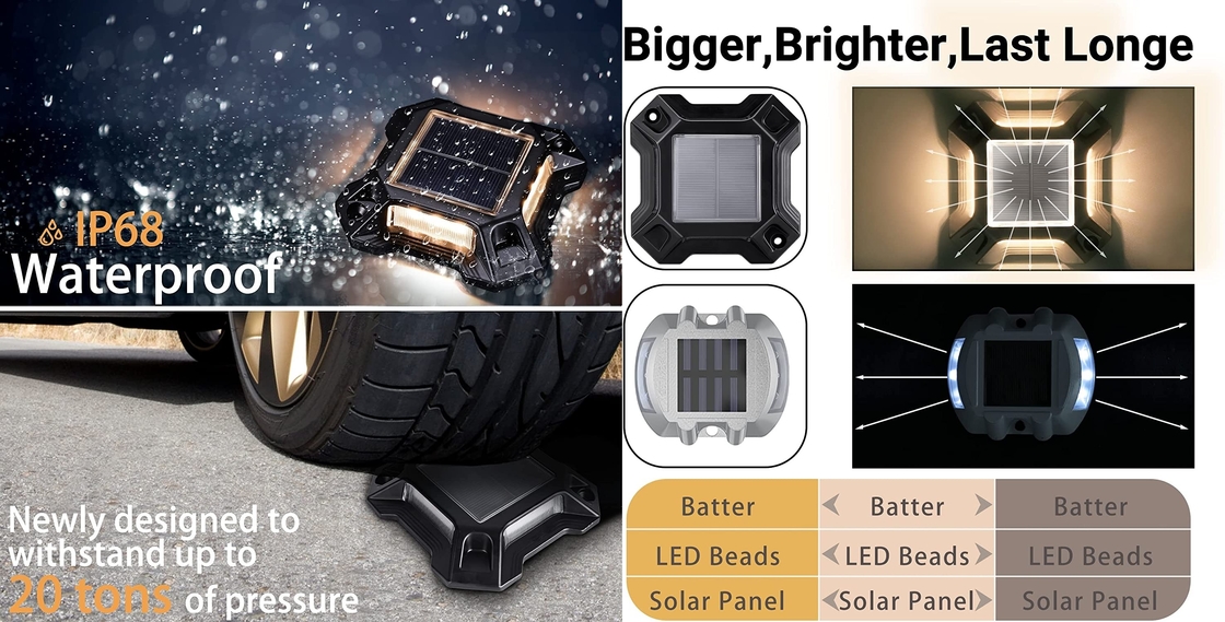 Lumière solaire imperméable de plate-forme de rectangle pour les lumières extérieures du garage LED de trottoir de voie