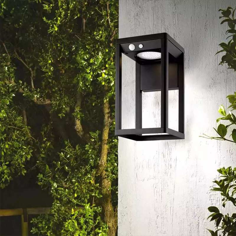 le capteur de mouvement solaire LED actionnée solaire de lumière de mur de la batterie 2200mA s'allume pour le décor