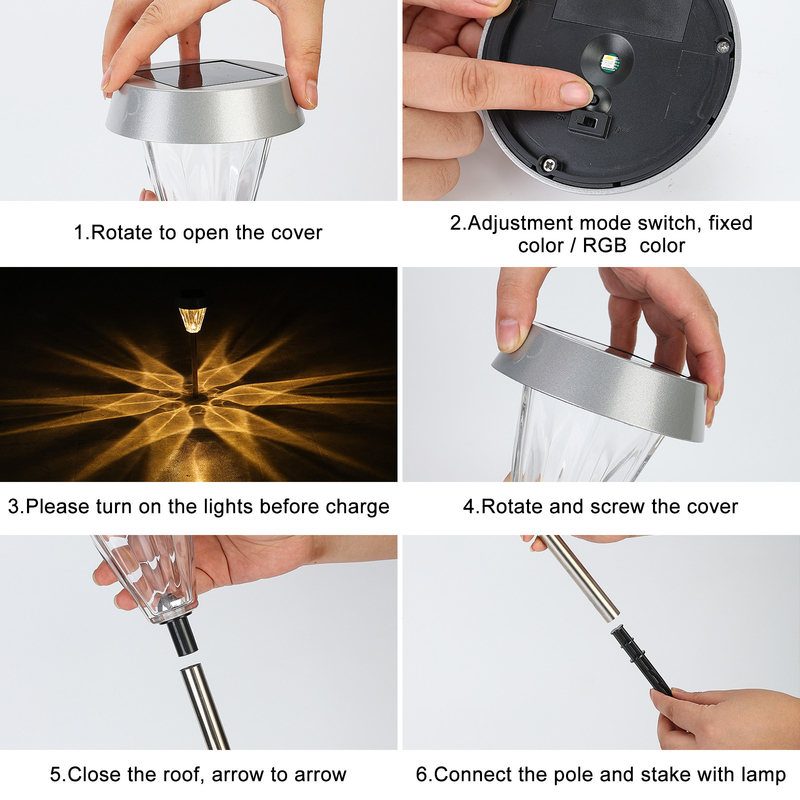 Lumières solaires extérieures de jardin de voie pour l'allée 3.2V/500mA de yard de patio