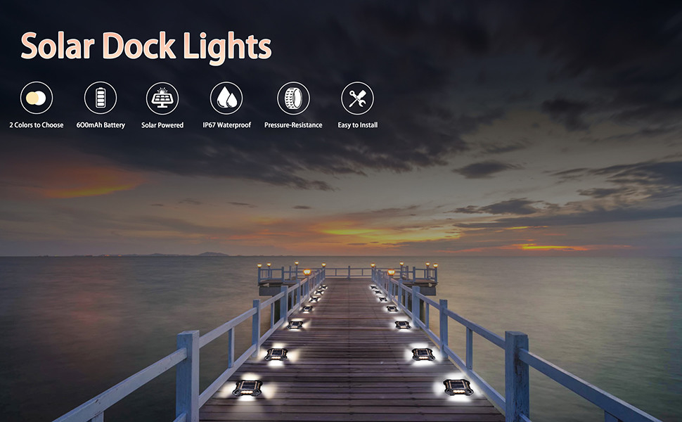 Étape extérieure de LED Marine Solar Dock Light Warning pour l'allée 123*123*23 millimètre