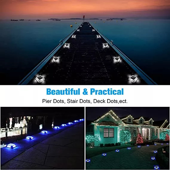 Lumière actionnée solaire lumineuse 1.2V Marine Deck Driveway extérieure 1200MAH de dock de place