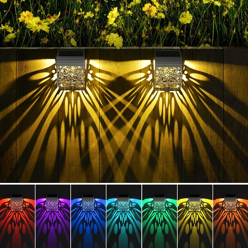 Le mur mené solaire de modèle de fleur allume IP65 la barrière décorative extérieure Lamp For Garden