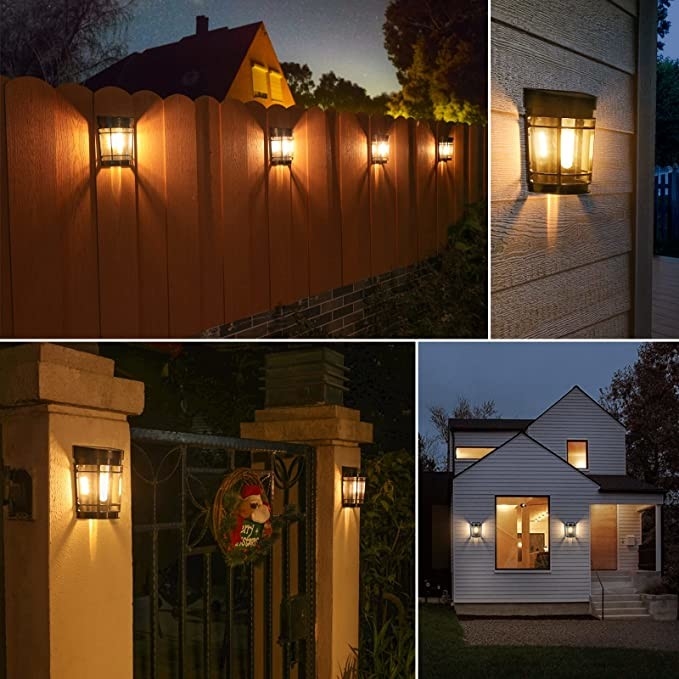 IP65 étanche à l'eau extérieure à énergie solaire Lampes de jardin LED Lampes murales solaires