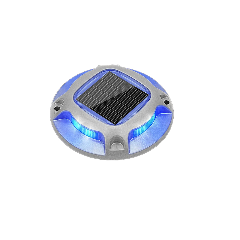 Lumière de quai solaire en aluminium étanche à l'eau à l'extérieur Blanc chaud bleu pour jardin