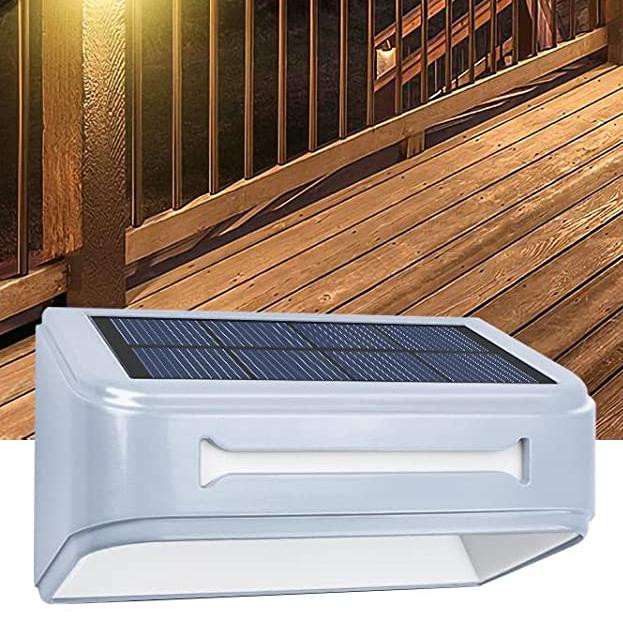 7 couleurs extérieures lumière solaire de jardin aluminium atmosphère lampe étanche clôture lumineuse murale
