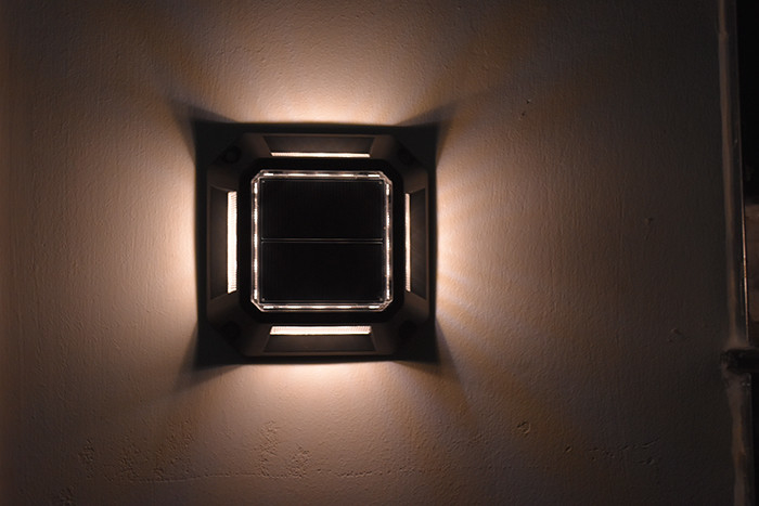 12PCS LED à perles solaires LED de chemin d'accès à la jetée de lumière pour l'avertissement extérieur de jardin