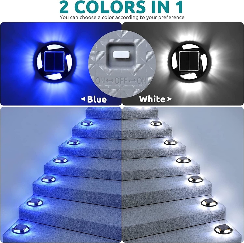 Lumières de quai en aluminium à LED solaire Lampes de quai à LED pour étape Trottoir Escalier Chemin de jardin
