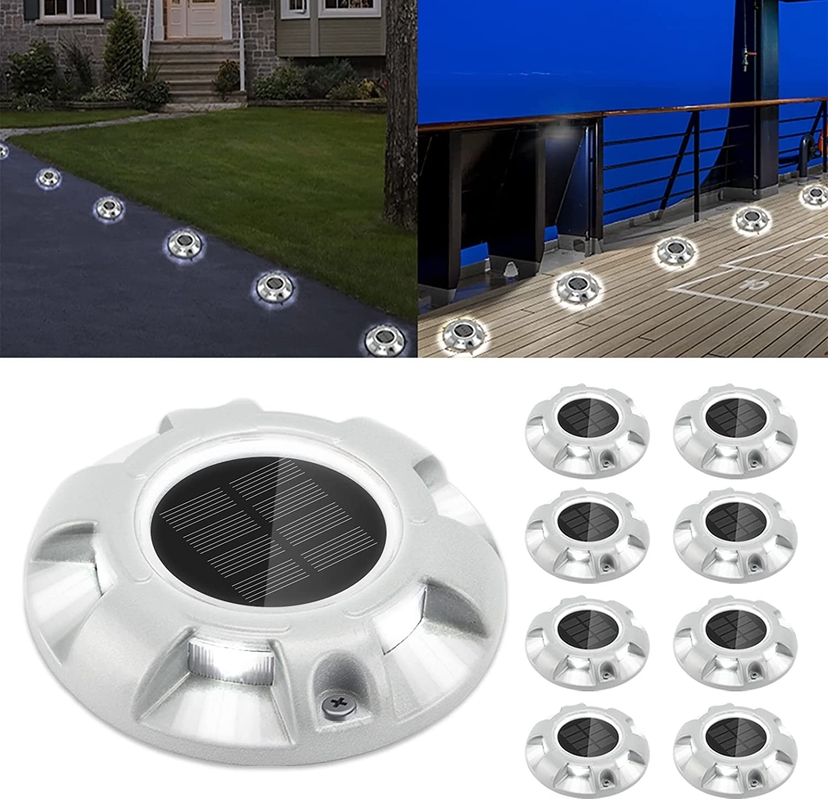 Avertissement extérieur LED lampes solaires de quai d'entrée 165g pour trottoir jardin chemin de fer lampes solaires étape