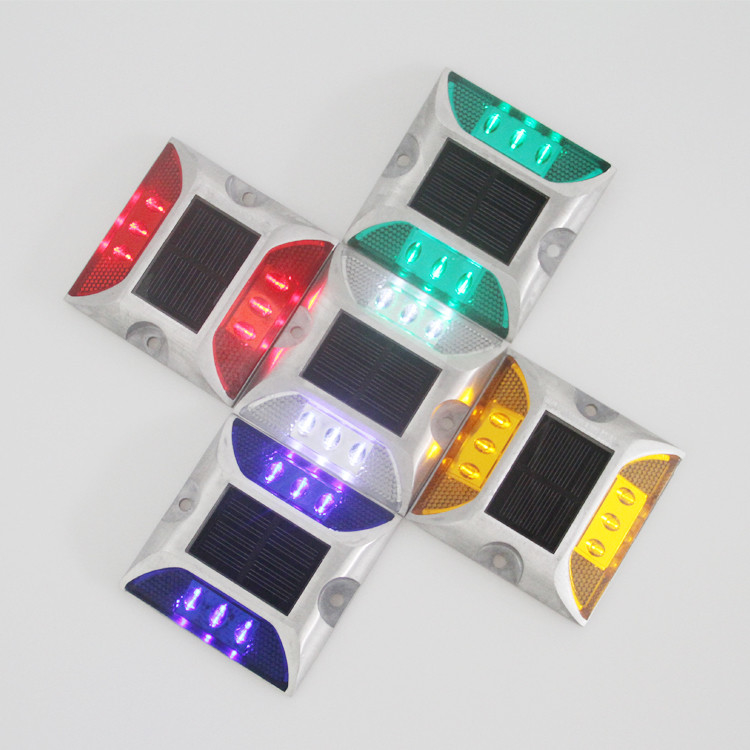 réflecteur solaire avec alliage d'aluminium Shell batterie au lithium puissance 2pcs placement LED