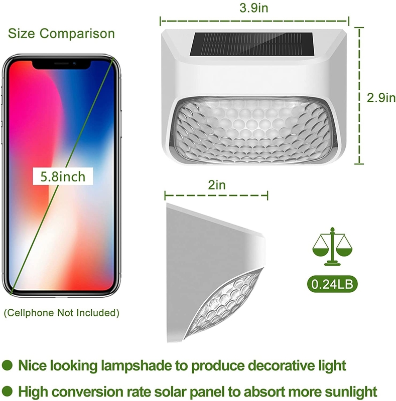 Éclairage solaire extérieur LED étanche à l'eau Éclairage solaire pour jardin