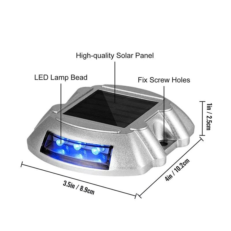 Lumière de quai solaire résistante à la température avec boîtier en aluminium 2V Voltage Source lumineuse LED blanche