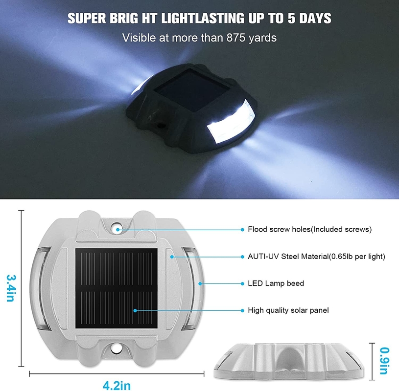 Lumière de quai solaire LED en aluminium, lumineuse blanche, de qualité industrielle Voltage 2V