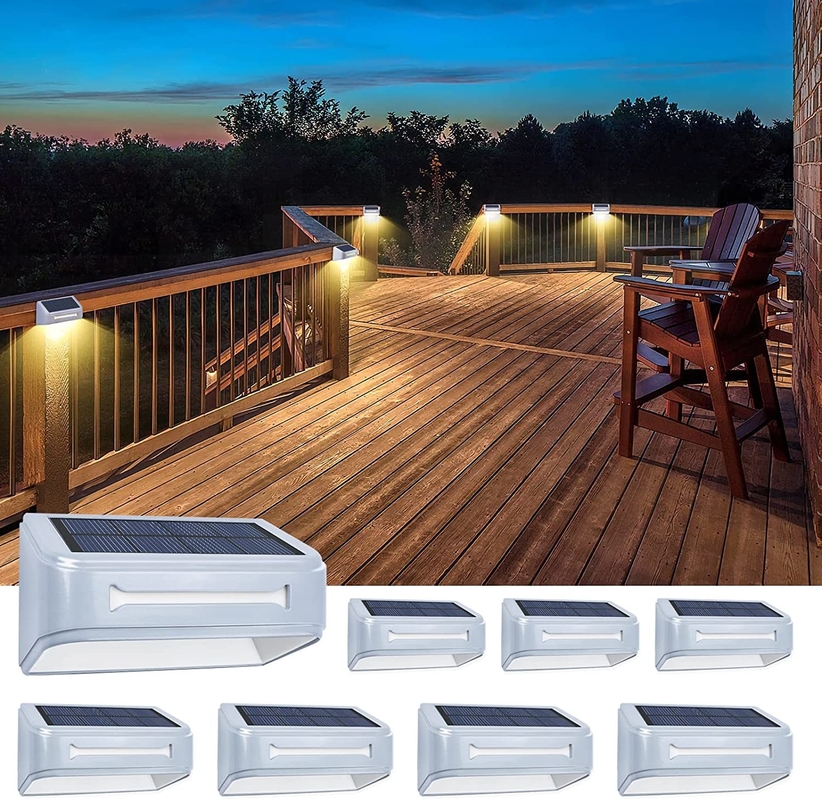 Lumière de clôture de jardin LED à énergie solaire pour éclairage étanche extérieur en blanc chaud/blanc froid/bleu/RGB 1-3 ans de garantie