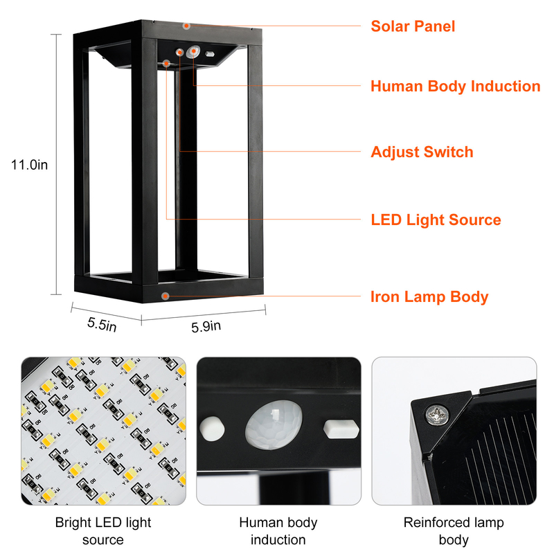 Lumières décoratives blanches chaudes à énergie solaire écologiques pour l'éclairage extérieur