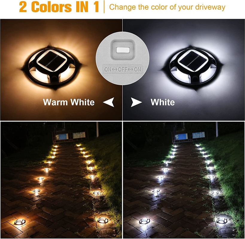Lumière de quai solaire en aluminium LED Blanc chaud 20 lumens Lumière légère pour une installation facile