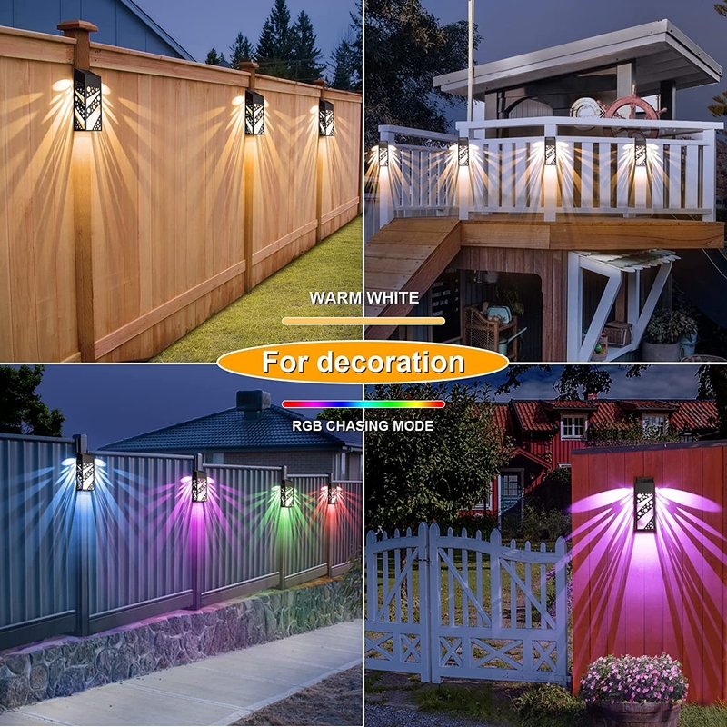 IP 68 étanche à l'eau lampes solaires LED de terrasse lampes solaires décoratives extérieures lampes d'escalier pour patio