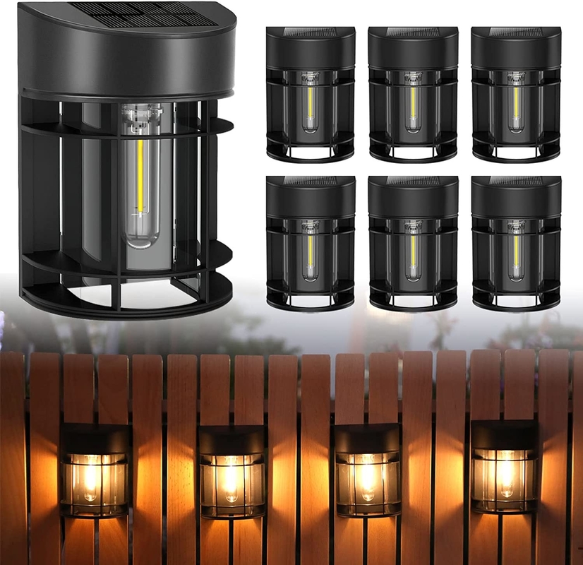 Éclairage de clôture de jardin étanche à l'eau à l'extérieur Lampe murale montée à l'énergie solaire