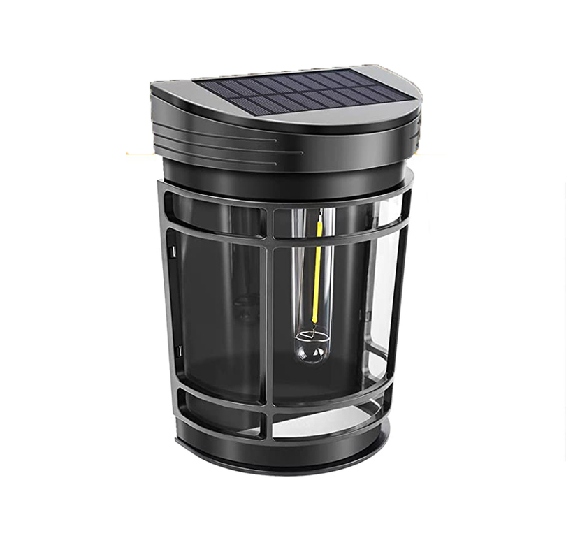 Éclairage de clôture de jardin étanche à l'eau à l'extérieur Lampe murale montée à l'énergie solaire