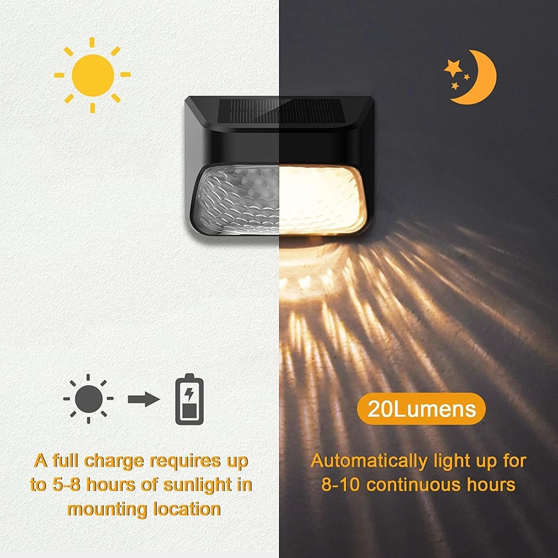 15 heures de fonctionnement ABS PMMA Décoration solaire Lumière Blanc chaud RGB Batterie au silicium monocristallin