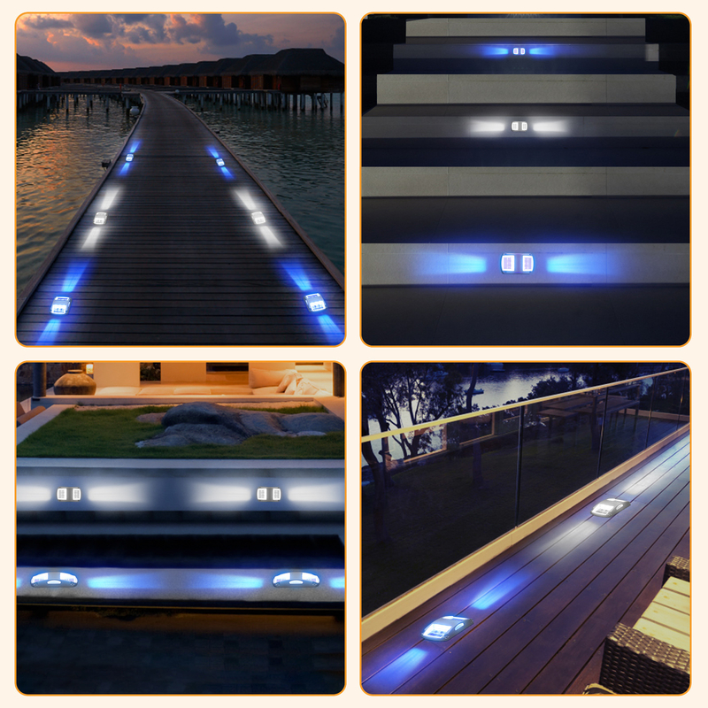 Lumière de pont solaire extérieur étanche à l'eau décoratif jardin Porche Led Solar Dock Light