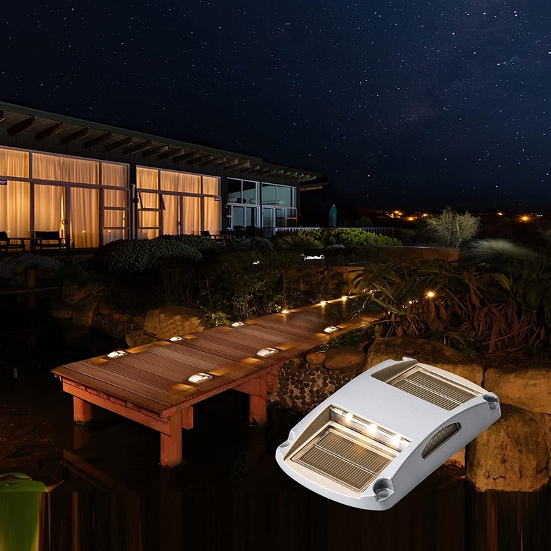 Lumière de pont solaire extérieur étanche à l'eau décoratif jardin Porche Led Solar Dock Light