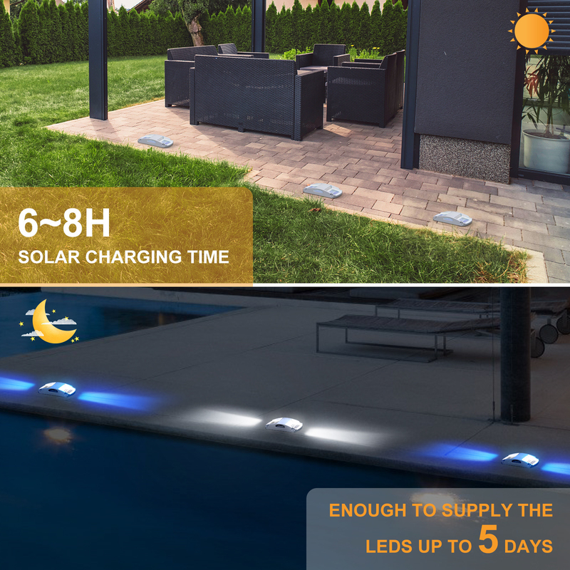 Lumière de pont solaire extérieur étanche à l'eau décoratif jardin Porche Led Solar Dock Light