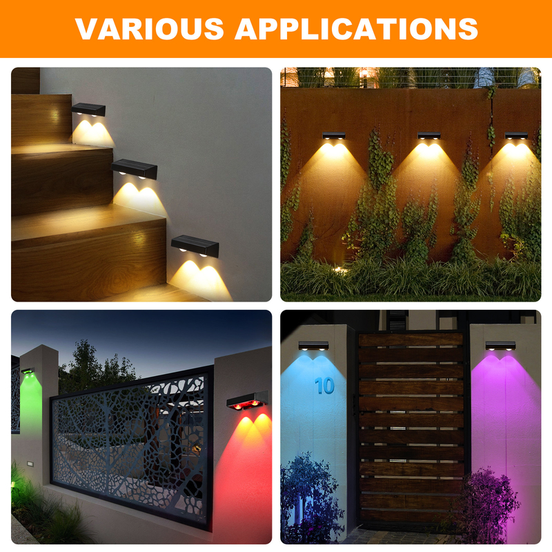 Lumière solaire LED extérieure avec LED à bulles RGB 2 Qty