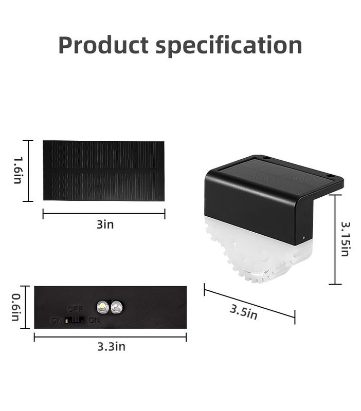 Lumière de clôture de jardin solaire étanche à l'eau extérieure Couleurs multiples