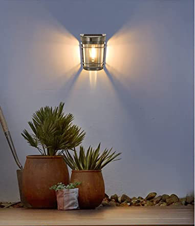 Éclairage de clôture solaire extérieur à LED Éclairage de jardin solaire décoratif Pour la cour de la porte du patio