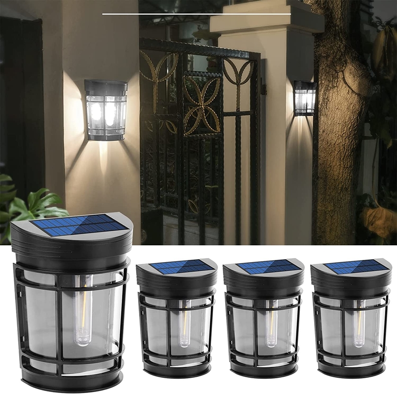 Éclairage de clôture solaire extérieur à LED Éclairage de jardin solaire décoratif Pour la cour de la porte du patio
