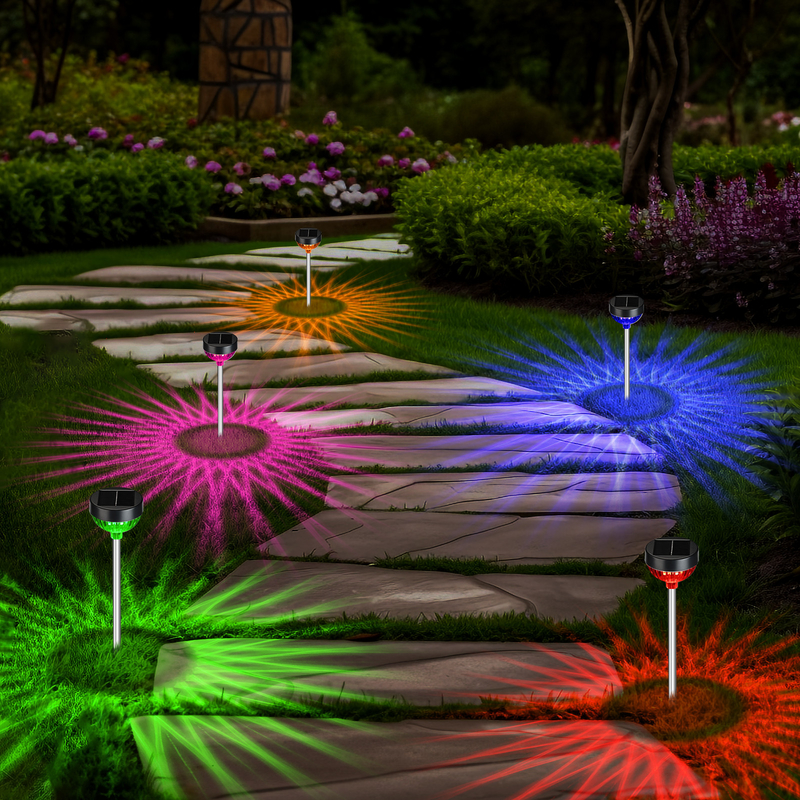 Lampes de jardin solaires avec IP65 étanche au niveau Li Batterie 3.7V/500MAH Panneau de silicium monocristallin