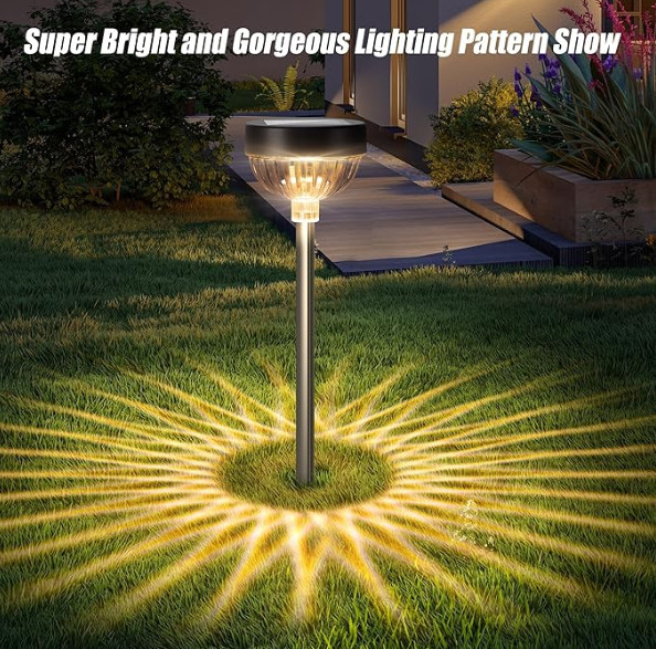 Lumières de jardin LED à énergie solaire avec niveau d'étanchéité IP65 et intensité lumineuse de 10LM pour les chemins extérieurs