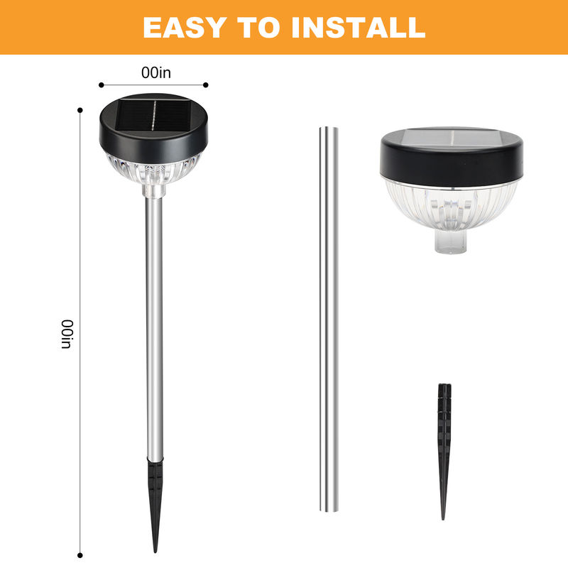 Lumières solaires de jardinage ABS PC Blanc chaud/blanc froid/RGB LED stable/respirant 20 heures de fonctionnement