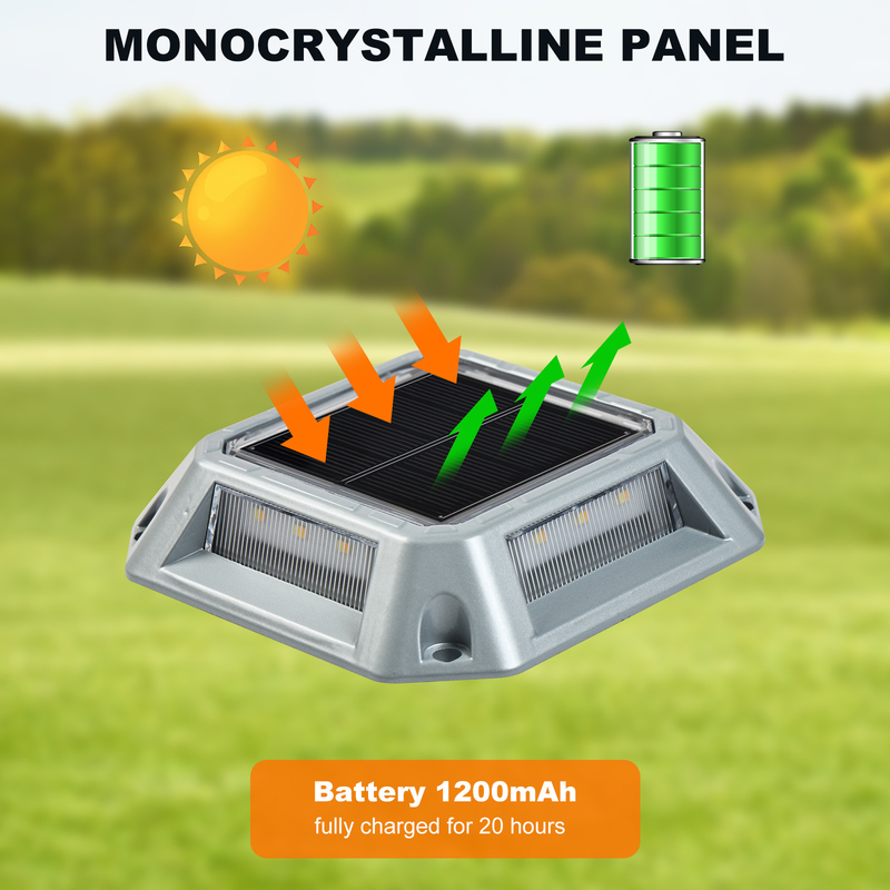 Lumières solaires en aluminium avec installation à vis pour les chemins lumineux extérieurs