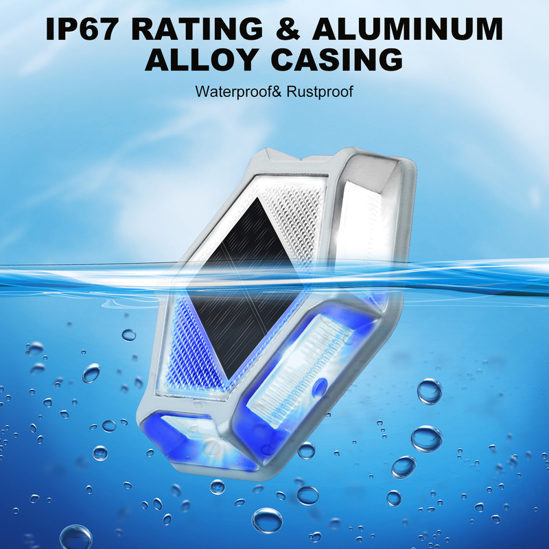 IP68 étanche à l'eau aluminium Solar Dock Light Cold White Screw Installation alimentée par le soleil