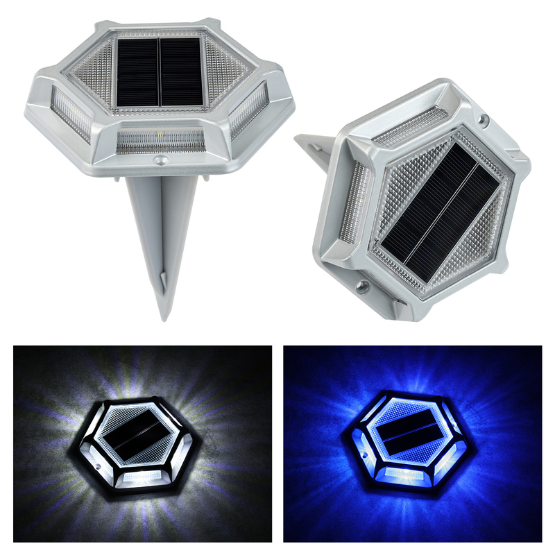 Éclairage solaire de quai à vis Installé 2V Voltage 150g Poids bleu/blanc froid -20°C~60°C Température de fonctionnement 4 paquets