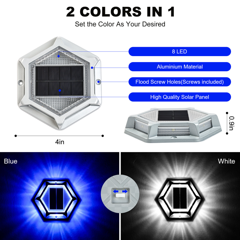 IP68 Lampes solaires étanches à l'eau 2V Installation à vis Lampes LED pour l'éclairage de la baie sûre