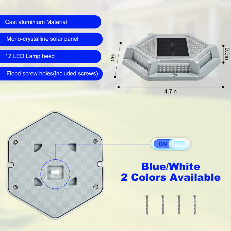 IP68 Lampes solaires étanches à l'eau 2V Installation à vis Lampes LED pour l'éclairage de la baie sûre