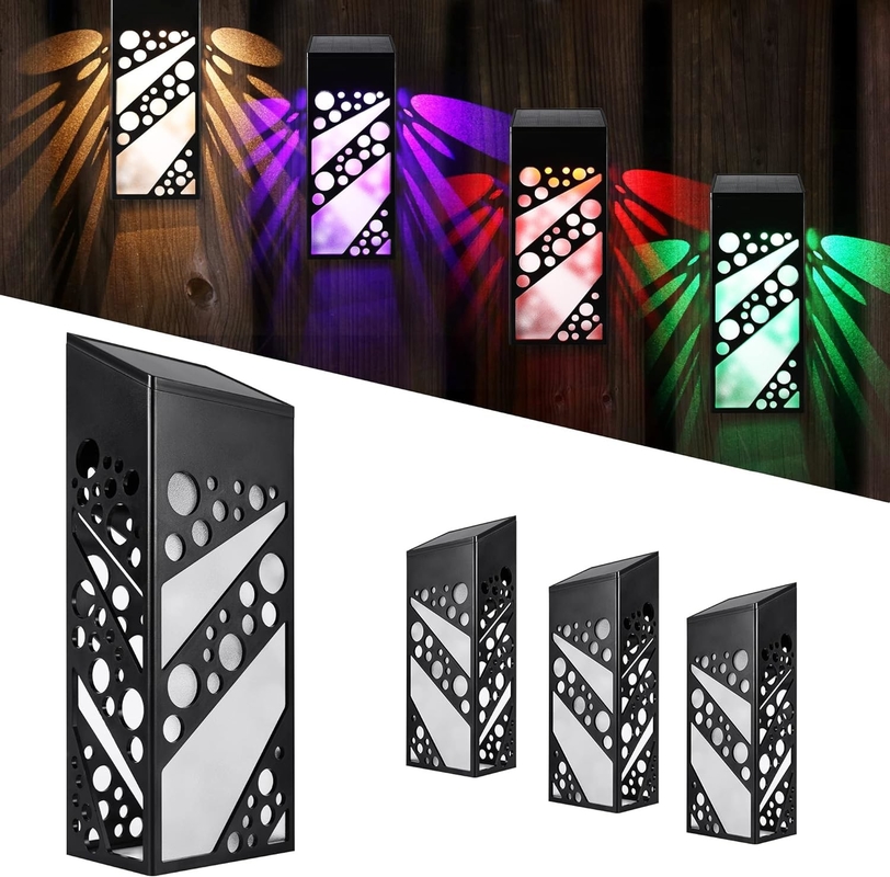 Éclairage solaire LED étanche pour jardin Éclairage de clôture solaire décoratif pour patio