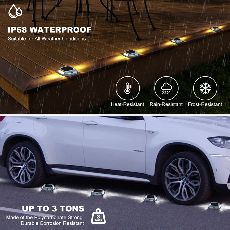 LED Solar Dock Light IP68 imperméable à l'eau 2V bleu/blanc froid 20 lumens luminosité