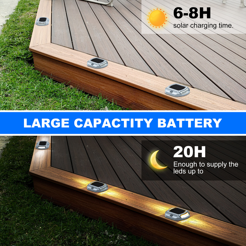 LED Solar Dock Light IP68 imperméable à l'eau 2V bleu/blanc froid 20 lumens luminosité