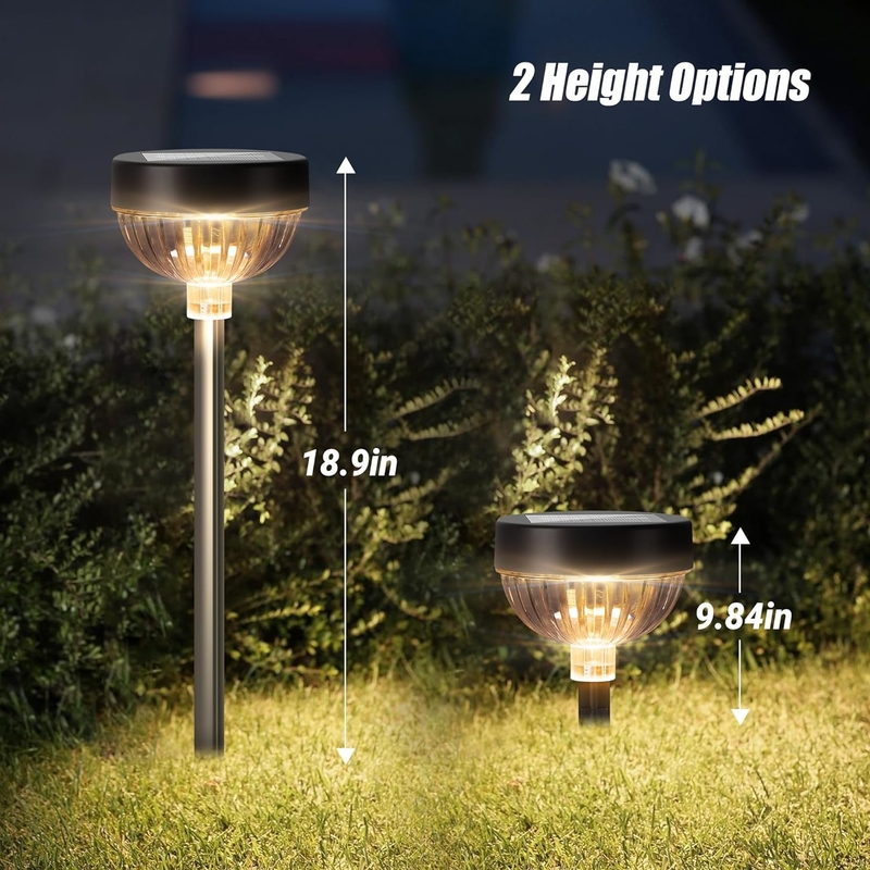 Éclairage solaire avec fonction d'allumage/d'arrêt automatique et double LED pour un éclairage extérieur lumineux