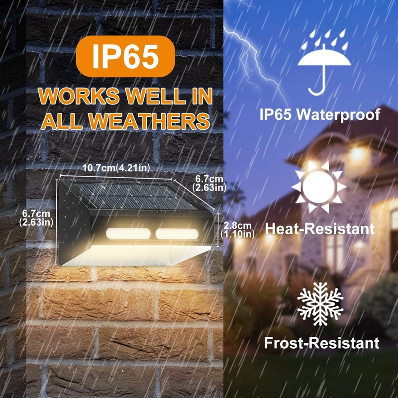Lumière solaire LED imperméable à l'eau RGB avec protection IP65 lumineuse constante