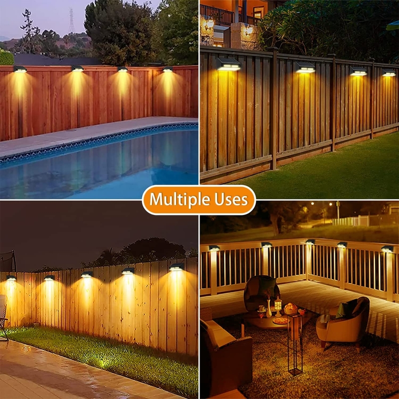 ABS Body LED Wall Light avec éclairage RGB blanc chaud IP65 étanche à l'eau 4 pièces LED