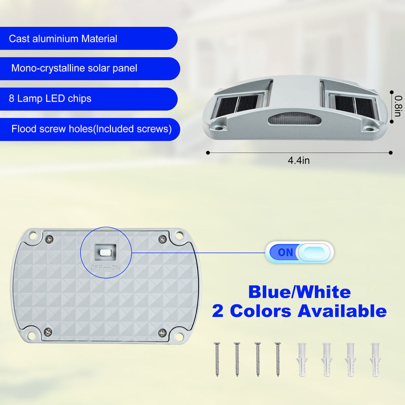 Installation de vis de lumière solaire dans le quai LED bleu/blanc froid -20.C~60.C Température de fonctionnement 150g alimenté par l'énergie solaire