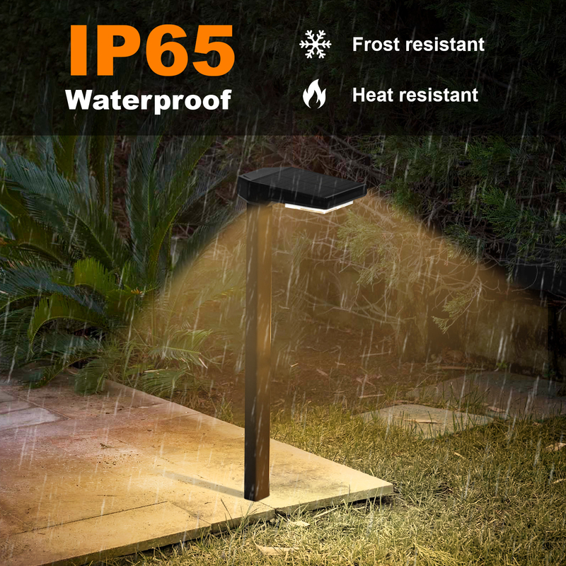 Lampe solaire au silicium monocristallin IP65 imperméable à l'eau 15 heures de travail
